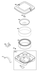Air Cleaner Group Diagram and Parts List for 305447-0612-B5 200000 - 399999 Briggs and Stratton Engine